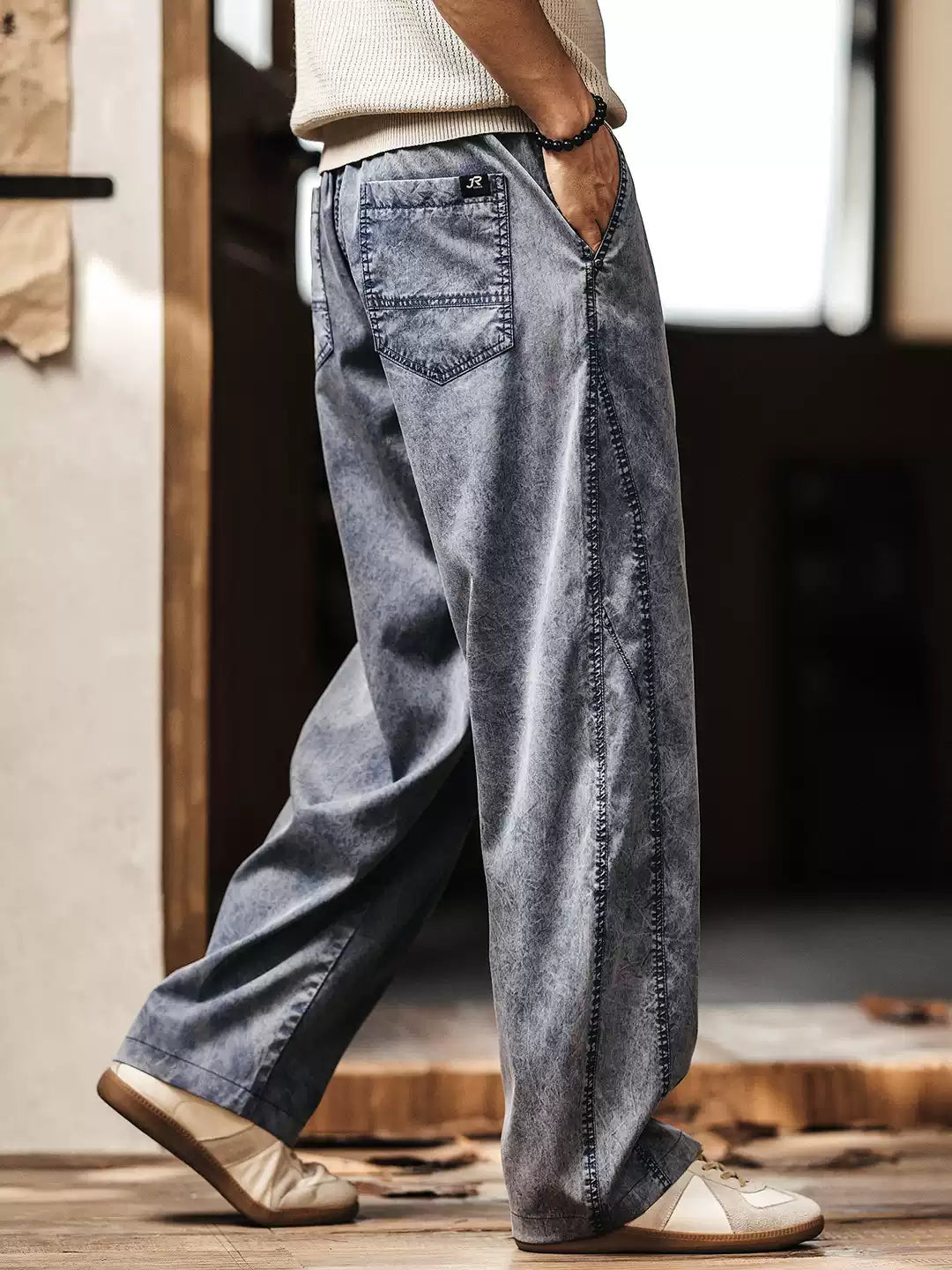 Men's Loose Straight Leg Cool Touch Stretch Lyocell Pants