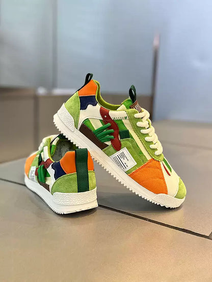 Men's Low Top Breathable Lace-Up Athletic Sneakers
