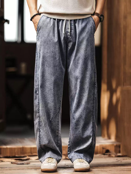Men's Loose Straight Leg Cool Touch Stretch Lyocell Pants