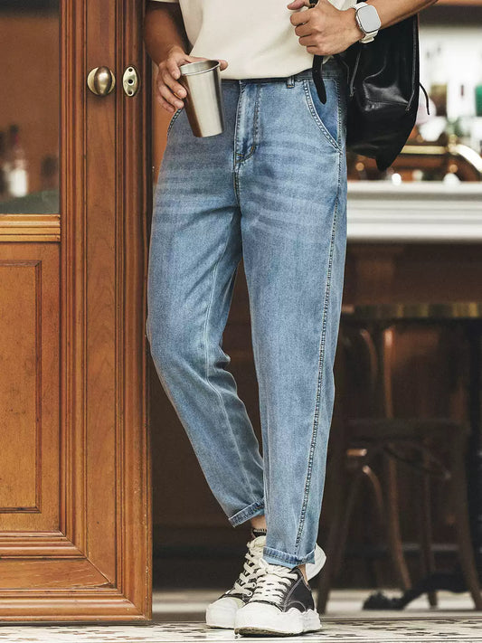Men's Loose Tapered Stretch Lyocell Casual Pants
