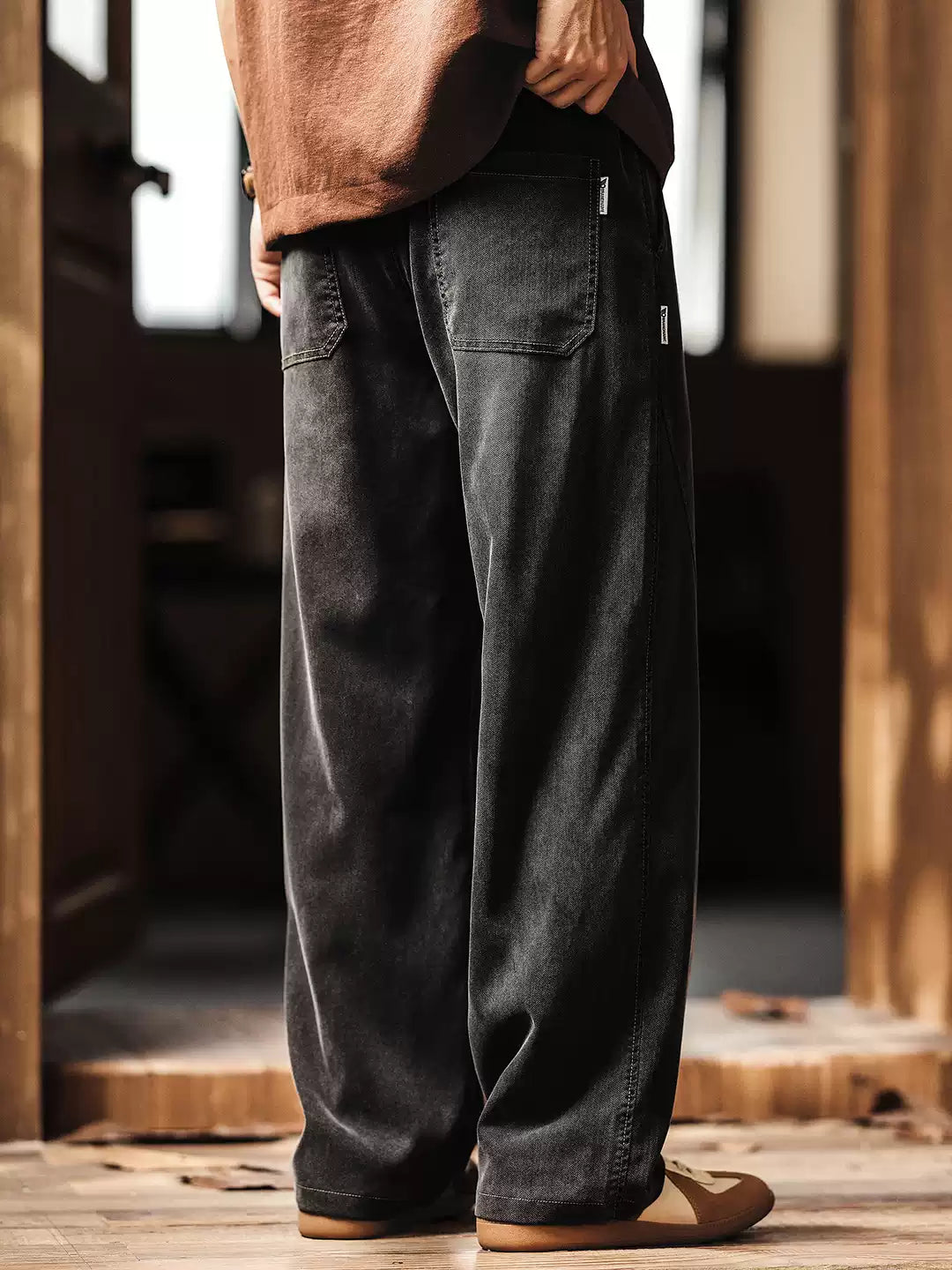 Men's Loose Straight Leg Stretch Lyocell Casual Pants
