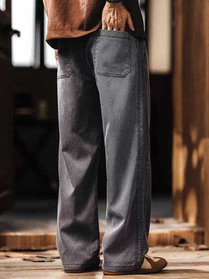 Men's Loose Straight Leg Lyocell Cool Touch Casual Pants