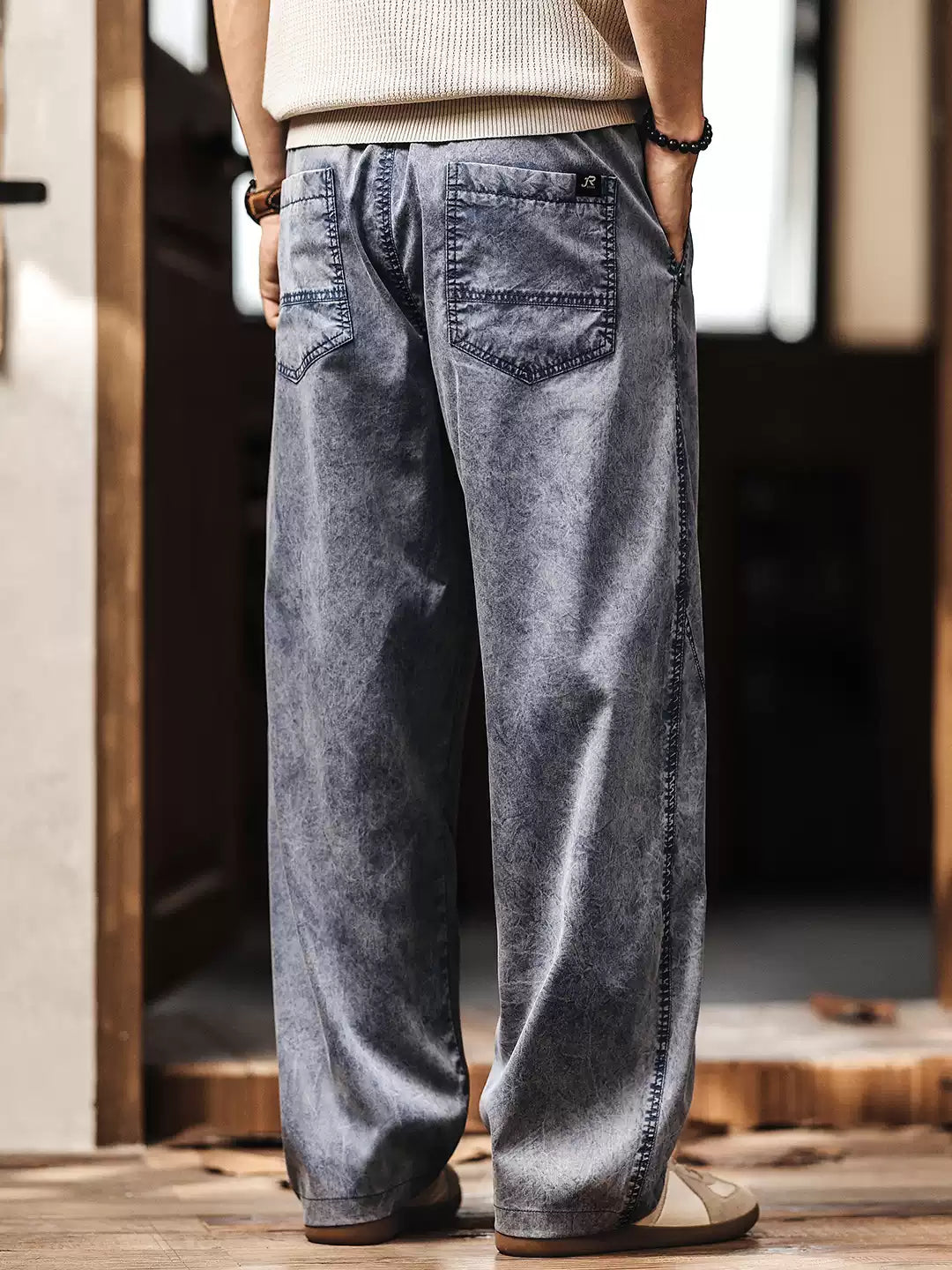 Men's Loose Straight Leg Cool Touch Stretch Lyocell Pants