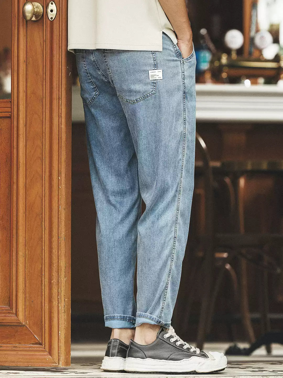 Men's Loose Tapered Stretch Lyocell Casual Pants