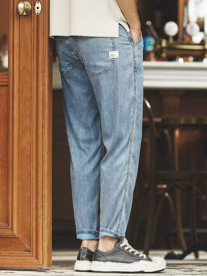 Men's Loose Tapered Stretch Lyocell Casual Pants