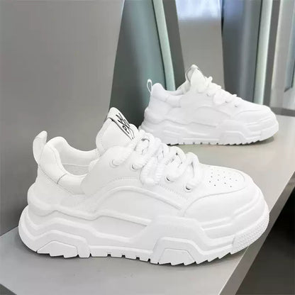 Men's Low Top Lace-Up Platform Casual Sneakers