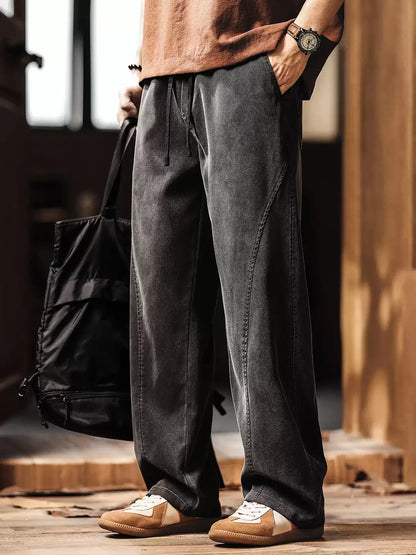 Men's Loose Straight Leg Stretch Lyocell Casual Pants