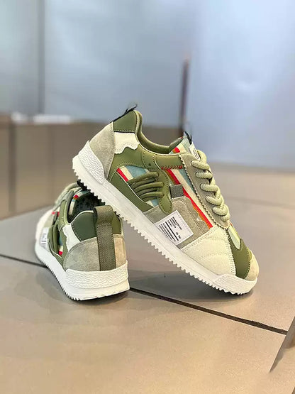 Men's Low Top Breathable Lace-Up Athletic Sneakers