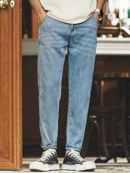 Men's Loose Tapered Stretch Lyocell Casual Pants