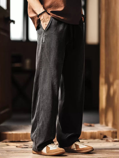 Men's Loose Straight Leg Stretch Lyocell Casual Pants