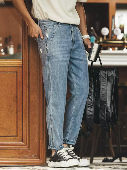 Men's Loose Tapered Stretch Lyocell Casual Pants