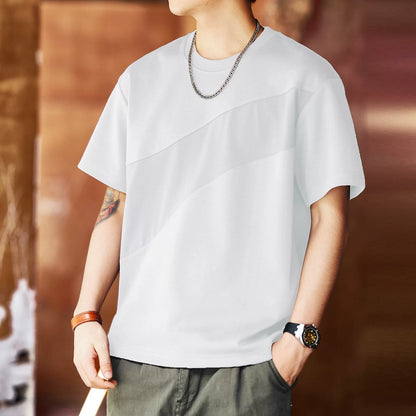 Men's Crew Neck Loose Drop Shoulder Short Sleeve T-Shirt